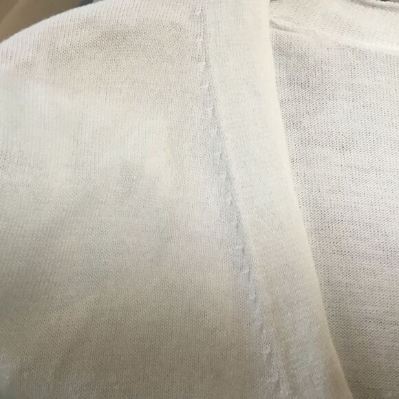 NWOT. Van Heusen Women’s Size M White Lightweight Knit Sweater Jacket - Picture 8 of 10